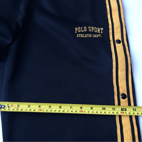 Vintage Ralph Lauren Polo Sport Men’s Varsity Basketball Warmup Black & Yellow - Picture 13 of 16